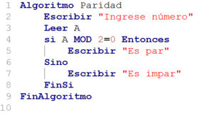 Ejemplo condicion