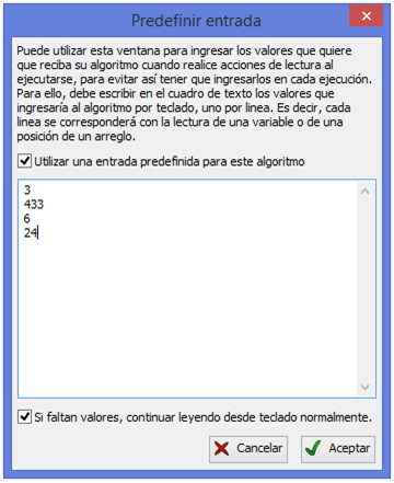 predefinir